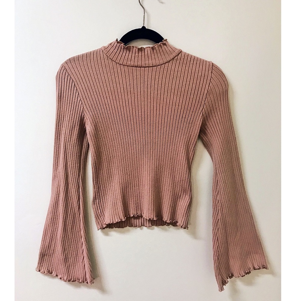 Long Sleeve Tan Blouse